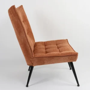 Πολυθρόνα ArteLibre LAURINA Πορτοκαλί Ύφασμα/Μέταλλο 96x69x82cm - Image 3