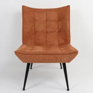Πολυθρόνα ArteLibre LAURINA Πορτοκαλί Ύφασμα/Μέταλλο 96x69x82cm - Image 6