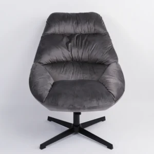 Πολυθρόνα ArteLibre CHANTIERI Γκρι Ύφασμα/Μέταλλο 94x71x83cm - Image 6