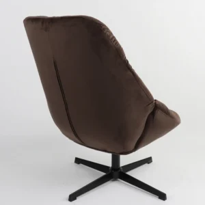 Πολυθρόνα ArteLibre CHANTIERI Καφέ Ύφασμα/Μέταλλο 94x71x83cm - Image 4