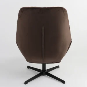 Πολυθρόνα ArteLibre CHANTIERI Καφέ Ύφασμα/Μέταλλο 94x71x83cm - Image 5