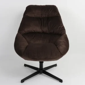 Πολυθρόνα ArteLibre CHANTIERI Καφέ Ύφασμα/Μέταλλο 94x71x83cm - Image 6