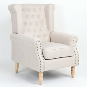 Πολυθρόνα ArteLibre OTTAVIA Μπεζ Ύφασμα 77x80x106cm - Image 2