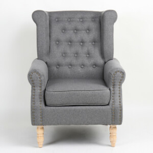 Πολυθρόνα ArteLibre OTTAVIA Σκούρο Γκρι Ύφασμα 77x80x106cm - Image 6