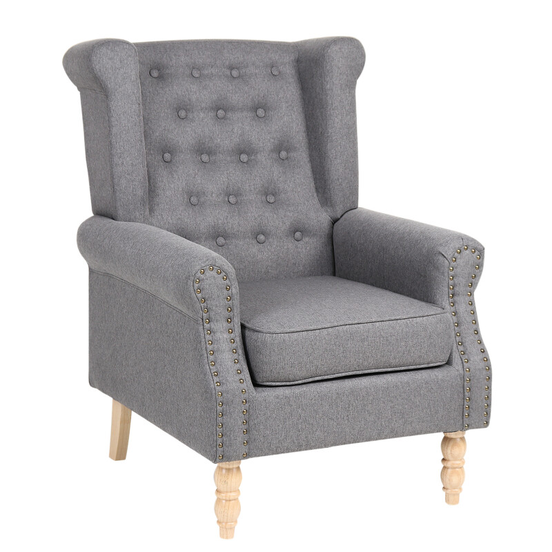 Πολυθρόνα ArteLibre OTTAVIA Σκούρο Γκρι Ύφασμα 77x80x106cm Πολυθρόνα ArteLibre OTTAVIA Σκούρο Γκρι Ύφασμα 77x80x106cm