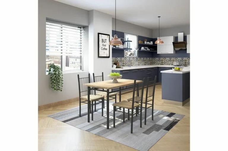 Τραπέζι Σετ (4+1) ArteLibre BLUE DAWN Sonoma 120x68x75cm - Image 9