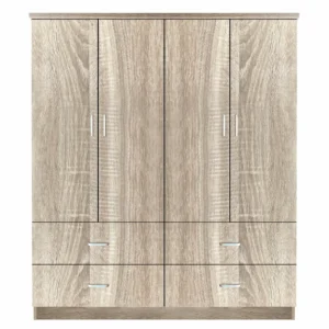 Ντουλάπα ArteLibre AMAZON LILY Φυσικό Χρώμα 160x50x180cm