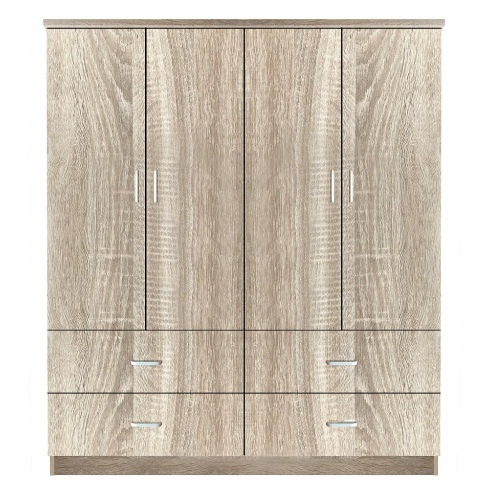 Ντουλάπα ArteLibre AMAZON LILY Φυσικό Χρώμα 160x50x180cm