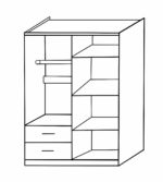 Ντουλάπα ArteLibre CANDY CANE Φυσικό Χρώμα 160x50x195cm - Image 2