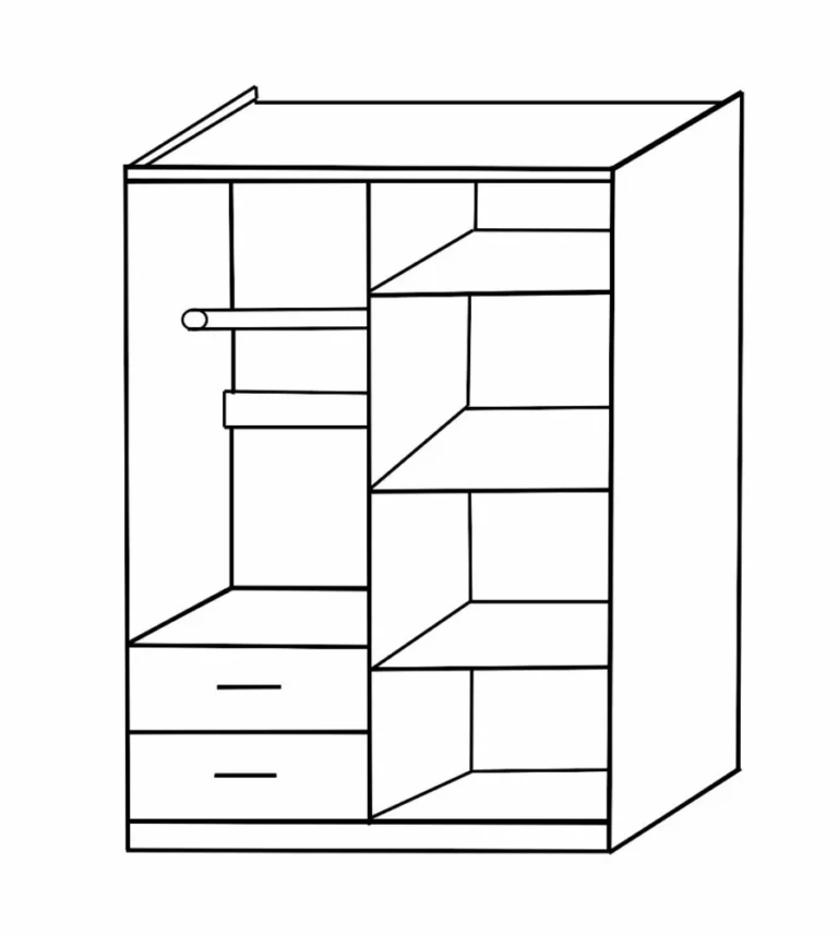 Ντουλάπα ArteLibre CANDY CANE Φυσικό Χρώμα 160x50x195cm - Image 2
