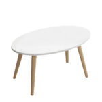 Τραπεζάκι Σαλονιού ArteLibre GAVIA Λευκό 80x40x42cm