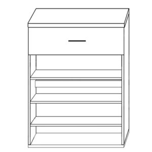 Παπουτσοθήκη ArteLibre MANU Γκρι Μοριοσανίδα/Μελαμίνη 80x33x100cm - Image 2