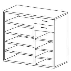 Παπουτσοθήκη ArteLibre MARIE Φυσικό Μοριοσανίδα/Μελαμίνη 120x33x100cm - Image 2