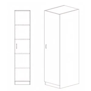 Ντουλάπα ArteLibre MARGRETE Γκρι Μοριοσανίδα 48x40x180cm - Image 2