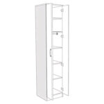 Ντουλάπα Δίφυλλη ArteLibre REIDUN Λευκό Μοριοσανίδα 60x50x195cm - Image 2