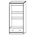 Ντουλάπα Δίφυλλη ArteLibre SOLVI Με Καθρέπτη Φυσικό Μοριοσανίδα 60x33x180cm - Image 2