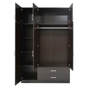 Ντουλάπα ArteLibre BENGTA Μαύρο Μοριοσανίδα 150x60x240cm - Image 2