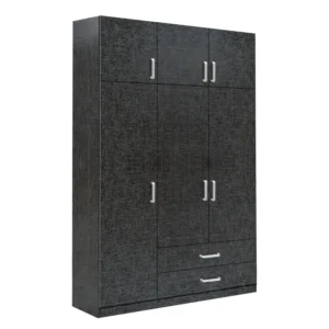 Ντουλάπα ArteLibre BENGTA Μαύρο Μοριοσανίδα 150x60x240cm