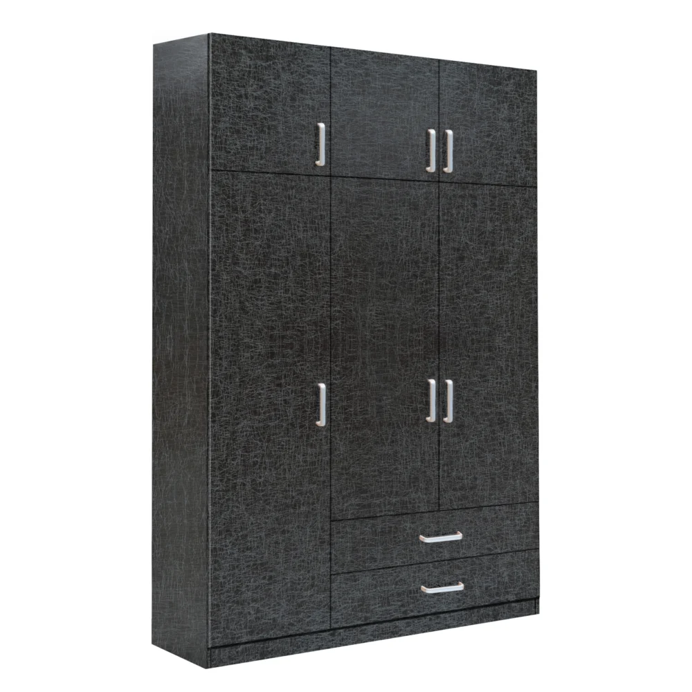 Ντουλάπα ArteLibre BENGTA Μαύρο Μοριοσανίδα 150x60x240cm