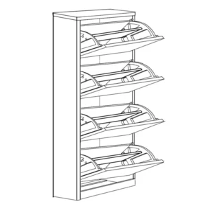Παπουτσοθήκη ArteLibre DORIT Καφέ Μοριοσανίδα/Μελαμίνη 73x24x148cm - Image 2