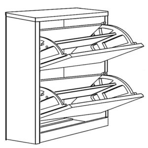 Παπουτσοθήκη ArteLibre DORIT Λευκό Μοριοσανίδα/Μελαμίνη 73x24x78.5cm - Image 2
