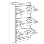 Παπουτσοθήκη ArteLibre GYDA Σκούρο Γκρι Μοριοσανίδα/Μελαμίνη 60x20x113.2cm - Image 2