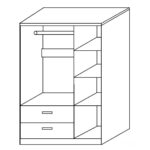 Ντουλάπα ArteLibre TUBEROSA Λευκό Μοριοσανίδα 120x50x180cm - Image 2