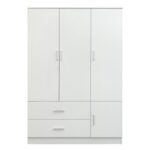 Ντουλάπα ArteLibre TUBEROSA Λευκό Μοριοσανίδα 120x50x180cm