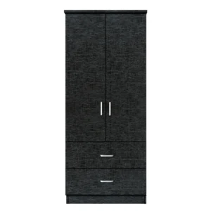 Ντουλάπα ArteLibre SWALLOWTAIL Μαύρο Μοριοσανίδα 80x50x180cm