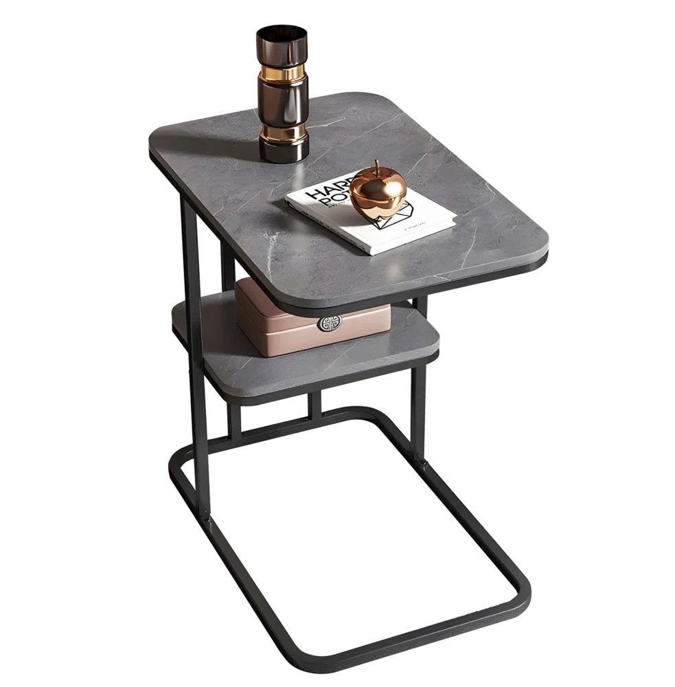 Τραπεζάκι Βοηθητικό ArteLibre ALAZANI Γκρι Με Όψη Μαρμάρου MDF/Μέταλλο 50x30x58cm Τραπεζάκι Βοηθητικό ArteLibre ALAZANI Γκρι Με Όψη Μαρμάρου MDF/Μέταλλο 50x30x58cm