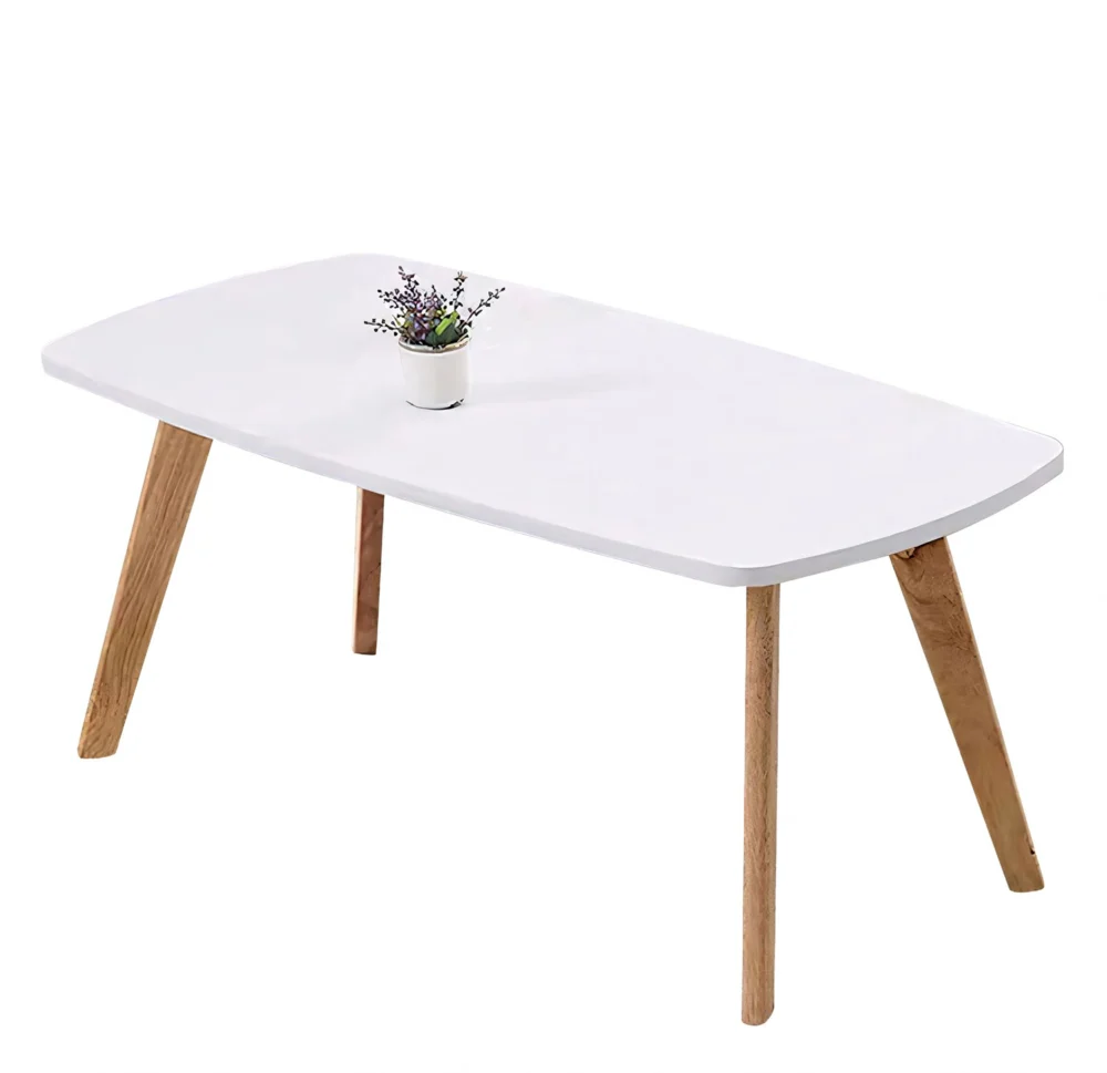 Τραπεζάκι Σαλονιού ArteLibre IORI Λευκό/Φυσικό MDF/Ξύλο 100x48x45cm Τραπεζάκι Σαλονιού ArteLibre IORI Λευκό/Φυσικό MDF/Ξύλο 100x48x45cm