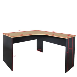 Γραφείο Επαγγελματικό Γωνιακό ArteLibre GALAX Φυσικό/Ανθρακί Μοριοσανίδα 140x120x75cm - Image 2