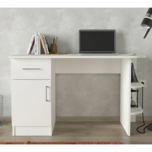 Γραφείο ArteLibre Gavdos Λευκό 120x52x75cm - Image 4