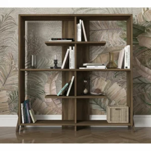 Βιβλιοθήκη ArteLibre Kos Σκούρο Καφέ 112x22x115cm - Image 4