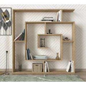 Βιβλιοθήκη ArteLibre Ithaki Φυσικό 125x22x130cm - Image 4