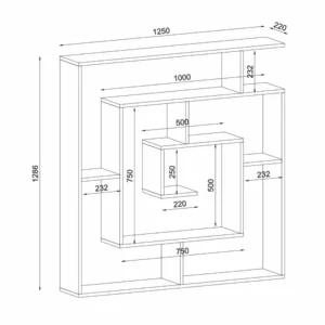 Βιβλιοθήκη ArteLibre Ithaki Φυσικό 125x22x130cm - Image 5