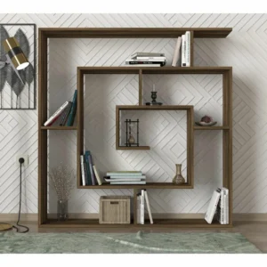 Βιβλιοθήκη ArteLibre Ithaki Σκούρο Καφέ 125x22x130cm - Image 2