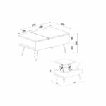 Τραπεζάκι Σαλονιού ArteLibre LIMNOS Φυσικό/Λευκό Μοριοσανίδα/Μελαμίνη 80x50x39cm - Image 5