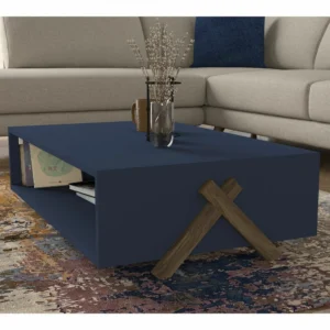 Τραπεζάκι Σαλονιού ArteLibre KOS Μπλε 98x60x26cm - Image 2