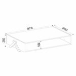 Τραπεζάκι Σαλονιού ArteLibre KOS Μπλε 98x60x26cm - Image 5