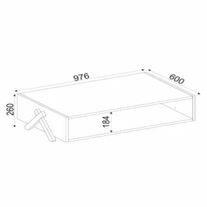 Τραπεζάκι Σαλονιού ArteLibre KOS Μπλε 98x60x26cm - Image 5