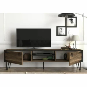 Έπιπλο Τηλεόρασης ArteLibre Thira Σκούρο Καφέ 180x30x49cm - Image 3