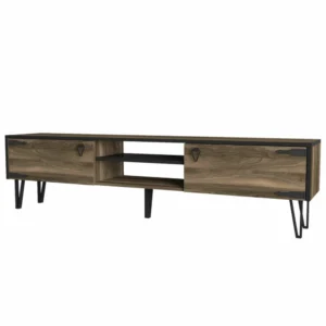 Έπιπλο Τηλεόρασης ArteLibre Thira Σκούρο Καφέ 180x30x49cm - Image 5