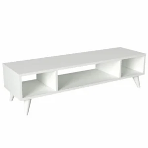 Έπιπλο Τηλεόρασης ArteLibre Samos Λευκό 120x35x40cm - Image 3