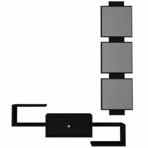 Έπιπλο Εισόδου ArteLibre Patmos Μαύρο 100x22x140cm - Image 5