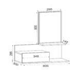 Έπιπλο Εισόδου ArteLibre RODOS Σκουρό Καφέ 60x30x100cm - Image 5