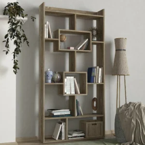 Βιβλιοθήκη ArteLibre Kinaros Sonoma 90x22x182cm - Image 2