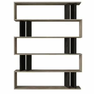 Βιβλιοθήκη ArteLibre Antipaxi Sonoma/Wenge Μοριοσανίδα/Μελαμίνη 122x26x159cm - Image 3