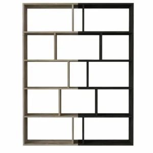 Βιβλιοθήκη ArteLibre Idra Ανοιχτό Καφέ/Σκούρο Καφέ 124x26x159cm - Image 4