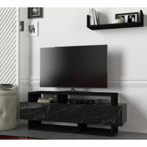 Έπιπλο Τηλεόρασης ArteLibre Sarakino Μαύρο 120x30x44cm - Image 2